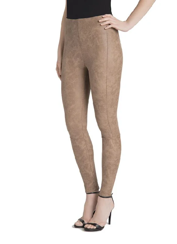 Now or Never Last Chance Size 3XL | Lysse Premium Buffed Suede Leggings Saddle Tan