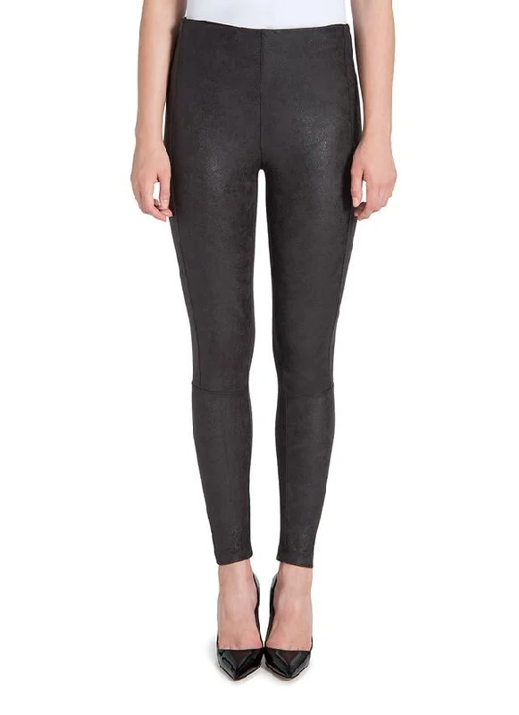 Price Rollback Last Chance Size Small | Lysse Premium Buffed Suede Leggings in Black