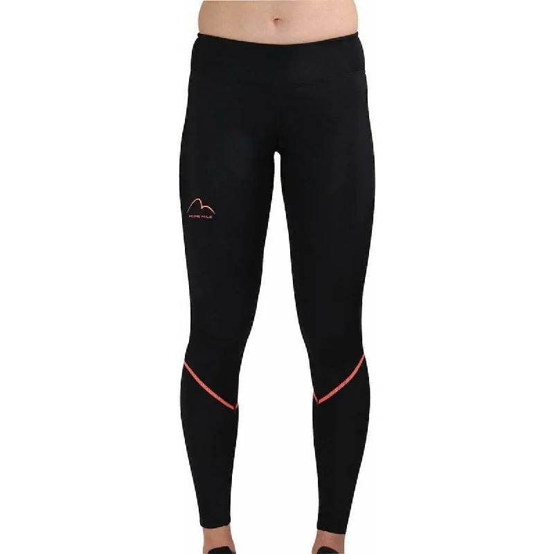 Year-End Sale More Mile Compression Womens Long Running Tights - Black