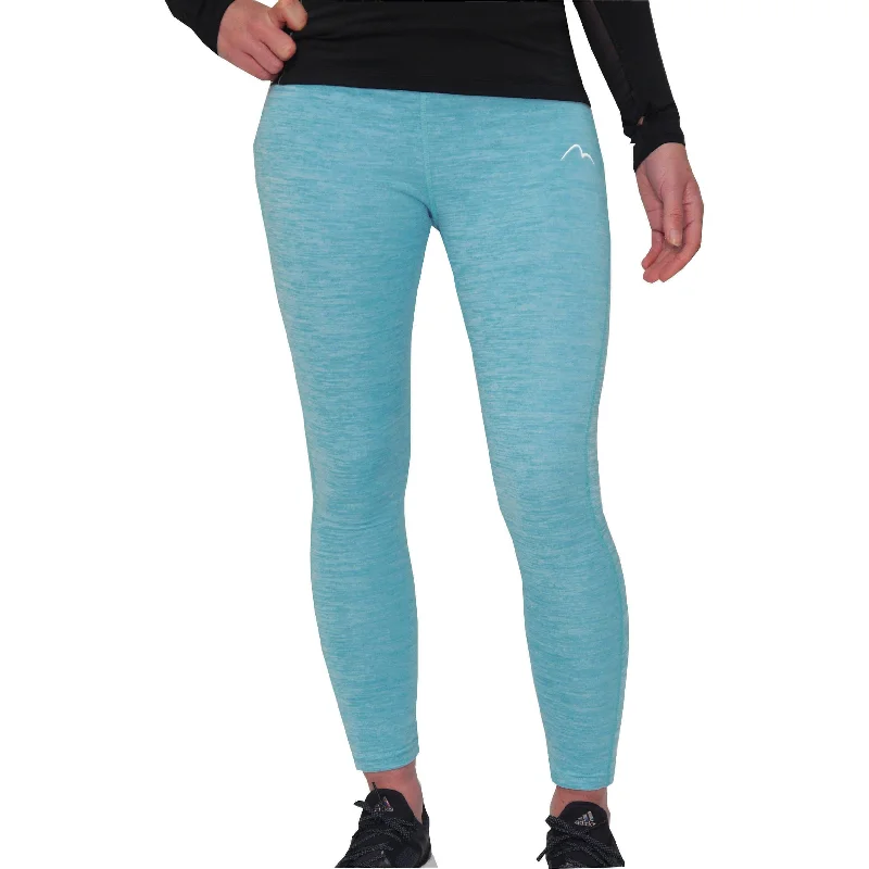 Seasonal Sale More Mile Heather Womens Long Running Tights - Blue