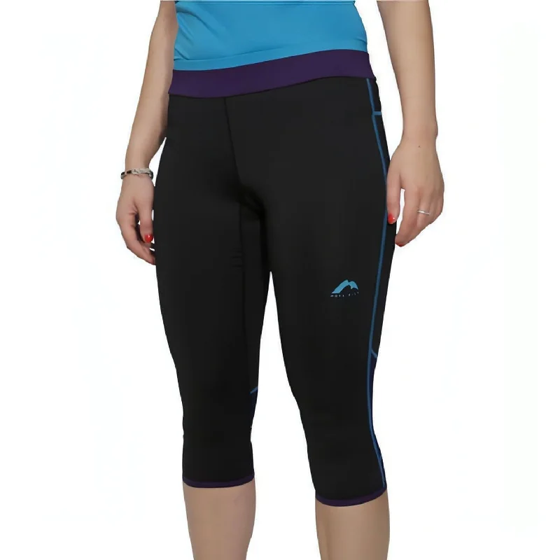 Don’t Miss Out More Mile Prime Womens 3/4 Capri Running Tights - Black