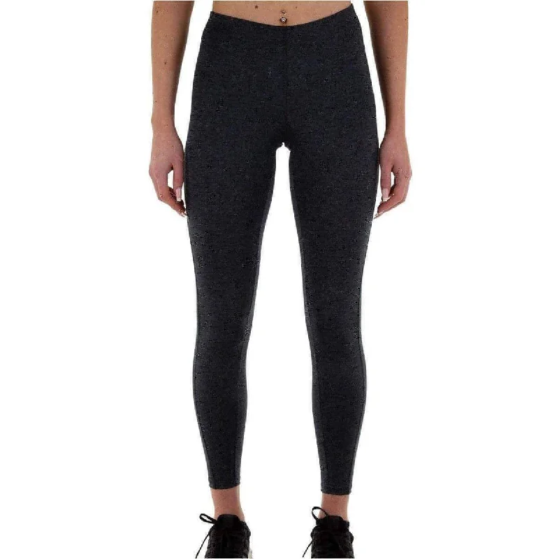 Don't Miss More Mile Train To Run Womens Long Running Tights - Grey