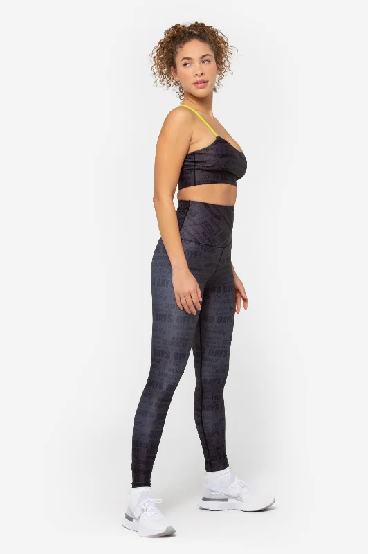 Overstock Sale Black on Black Manifesto Leggings