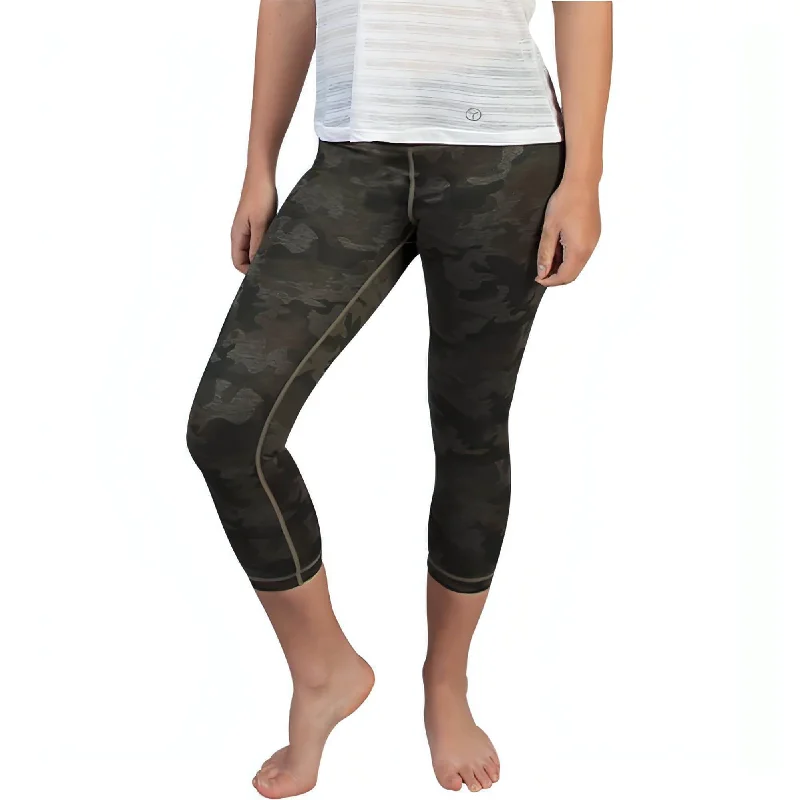 Markdowns OgiYogi Reversible Womens 3/4 Capri Training Tights - Green