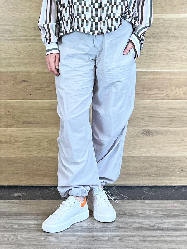 Seasonal Sale Ottod'Ame Poplin Trousers with Drawstring Oyster