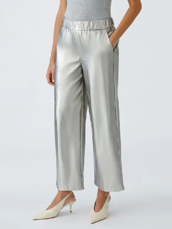 Limited Time Oui Culotte Trousers Silver