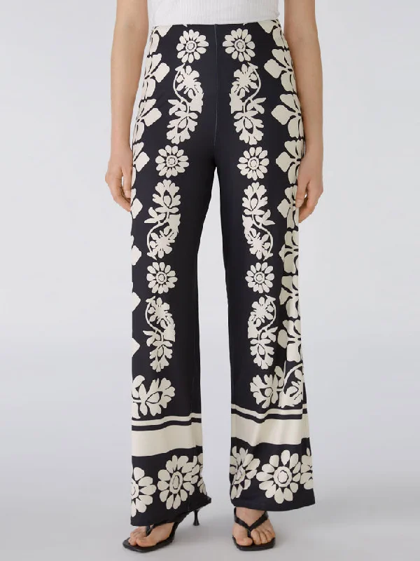 Value Deals Oui Marlene Trousers Black & Camel