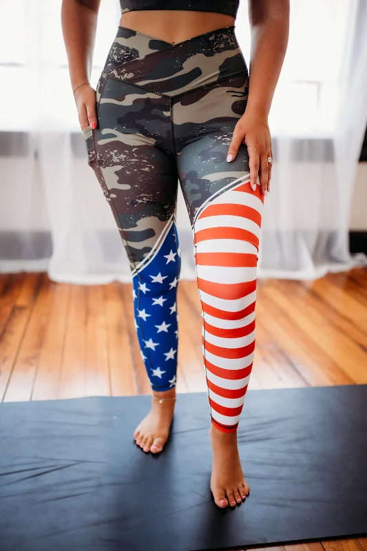 Today's Special PATRIOTIC CROSSOVER LEGGINGS