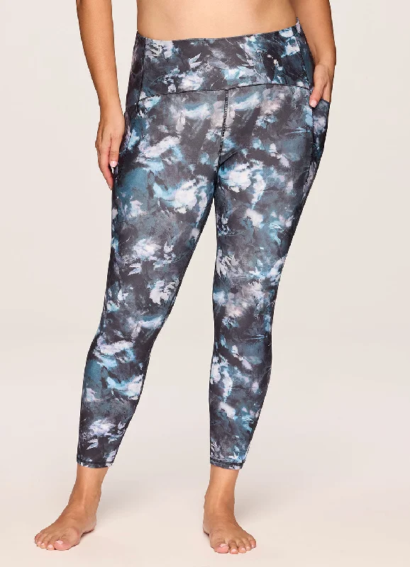 Midnight Sale Plus Abstract Blooms Tech Flex Legging