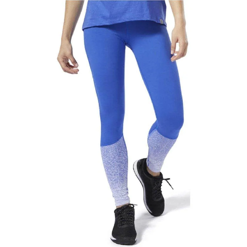 Super Deal Reebok Crossfit Lux Fade Womens Long Training Tights - Blue