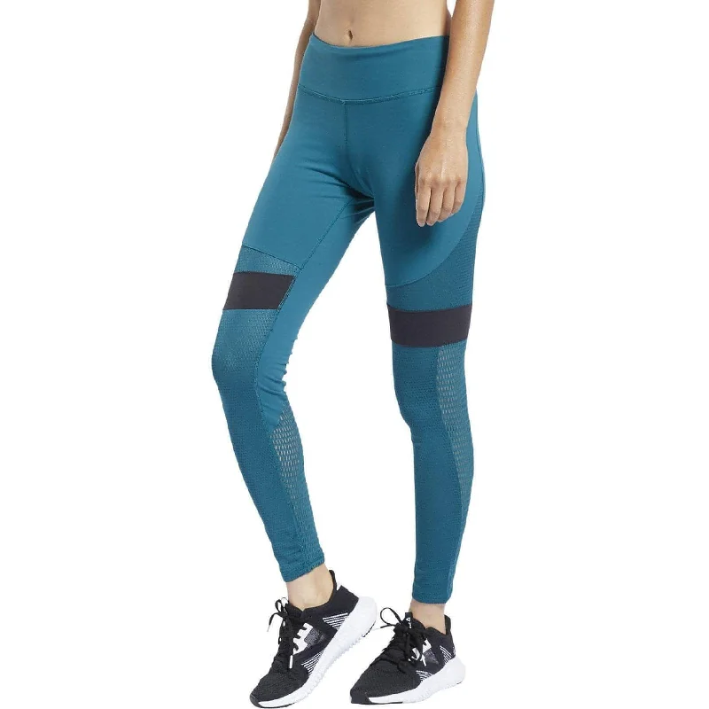 Early Access Reebok LUX 2.0 Mid Rise Womens Long Training Tights - Blue