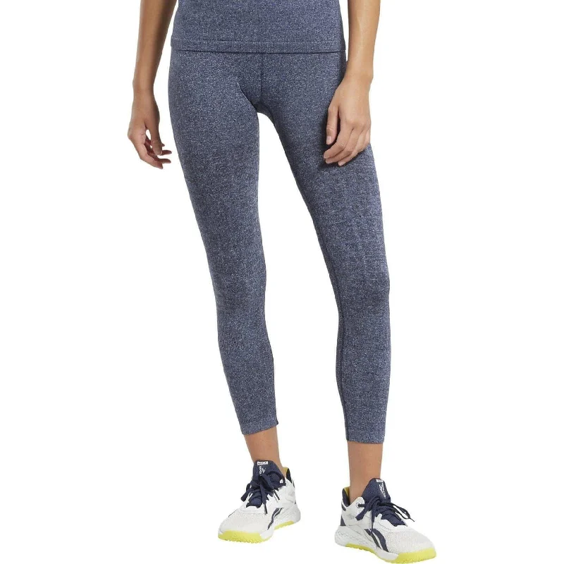 Seasonal Clearance Reebok United By Fitness MYOKNIT Seamless Womens 7/8 Training Tights - Navy