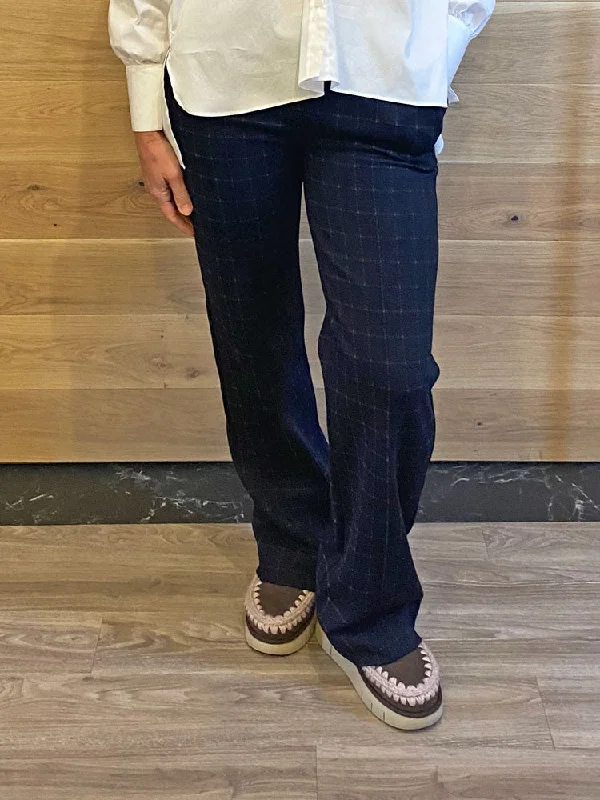 Stock Up and Save Riani Checked Trousers Navy
