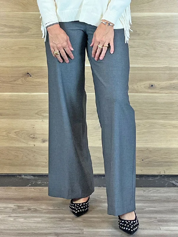 Can't Miss Riani Wide Fit Trousers Moon Rock