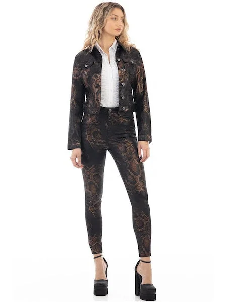 Big Discounts Sissyboy Axel Skinny With Snake Print Gold