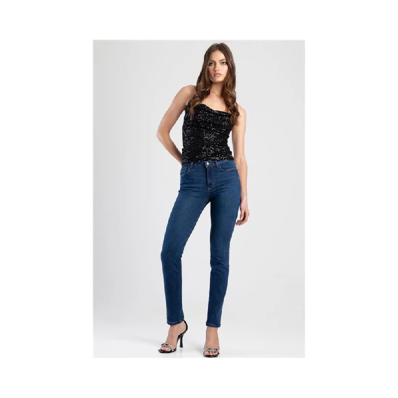 Shop and Save Sissyboy P30506 Ladies Mid-Waist Slim Leg Jeans Me