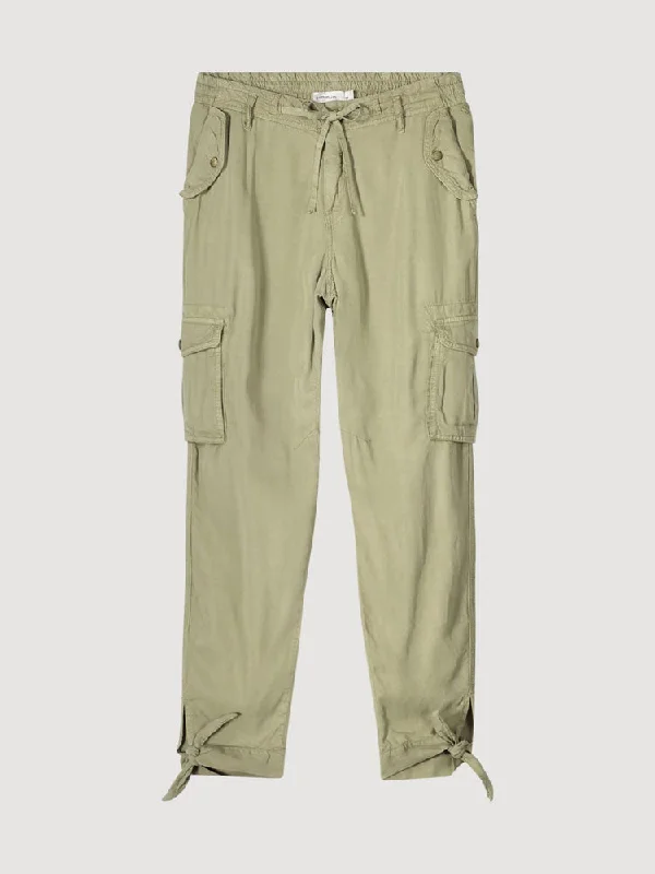 Best Seller Summum Cargo Tencel Trousers Green Lentil
