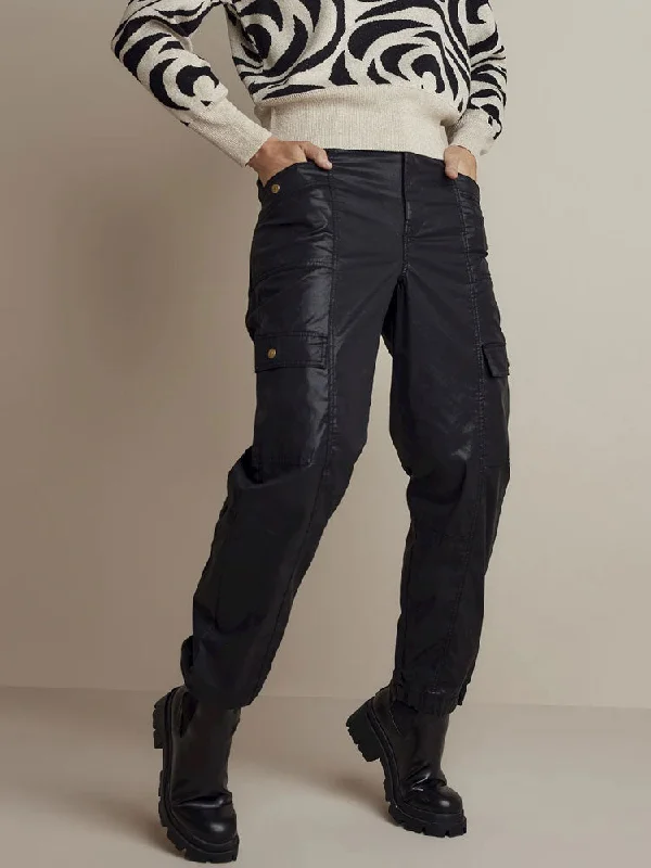 Savings Alert Summum Foil Coated Cargo Trousers Black