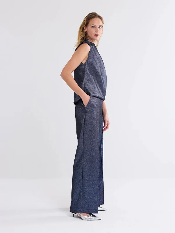 Special Savings Summum Glitter Trousers Royal Blue