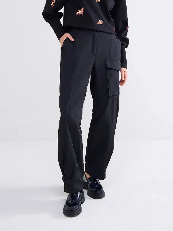 Act Fast Summum Taffeta Cargo Trousers Black