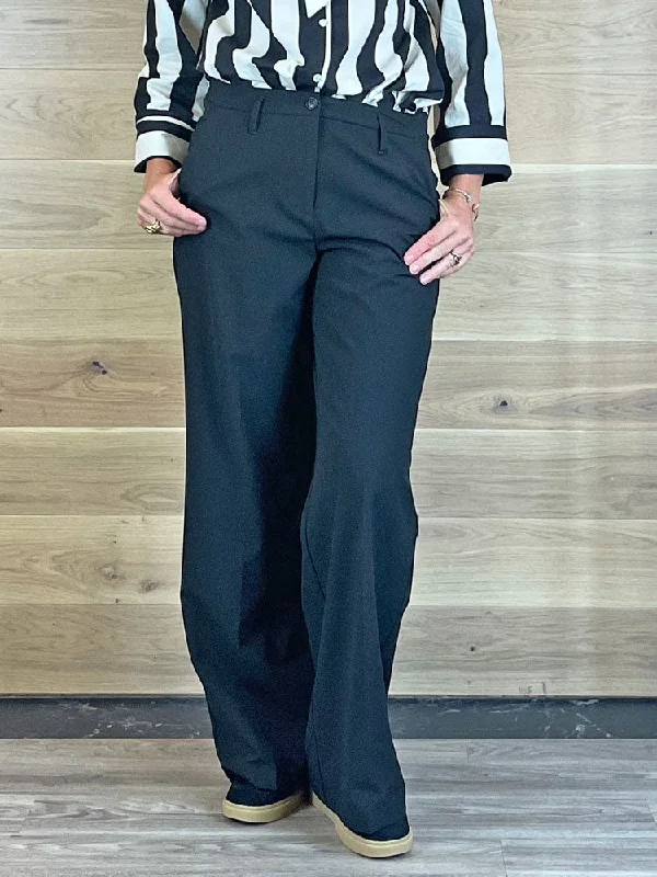 Bonus Savings Summum Viscose Blend Trousers Black