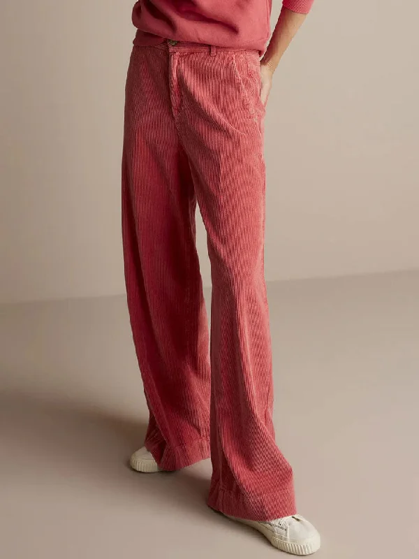 Great Deals Summum Wide Leg Cord Trousers Red