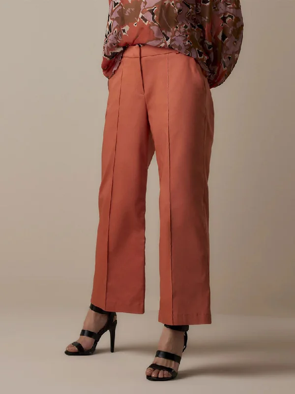 Online Only Summum Wide Leg Trousers Apricot