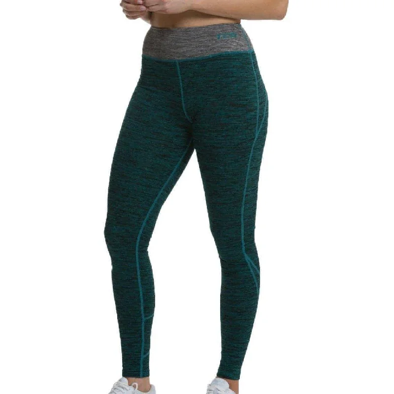 Online Only TCA Natural Performance Womens Long Running Tights - Green