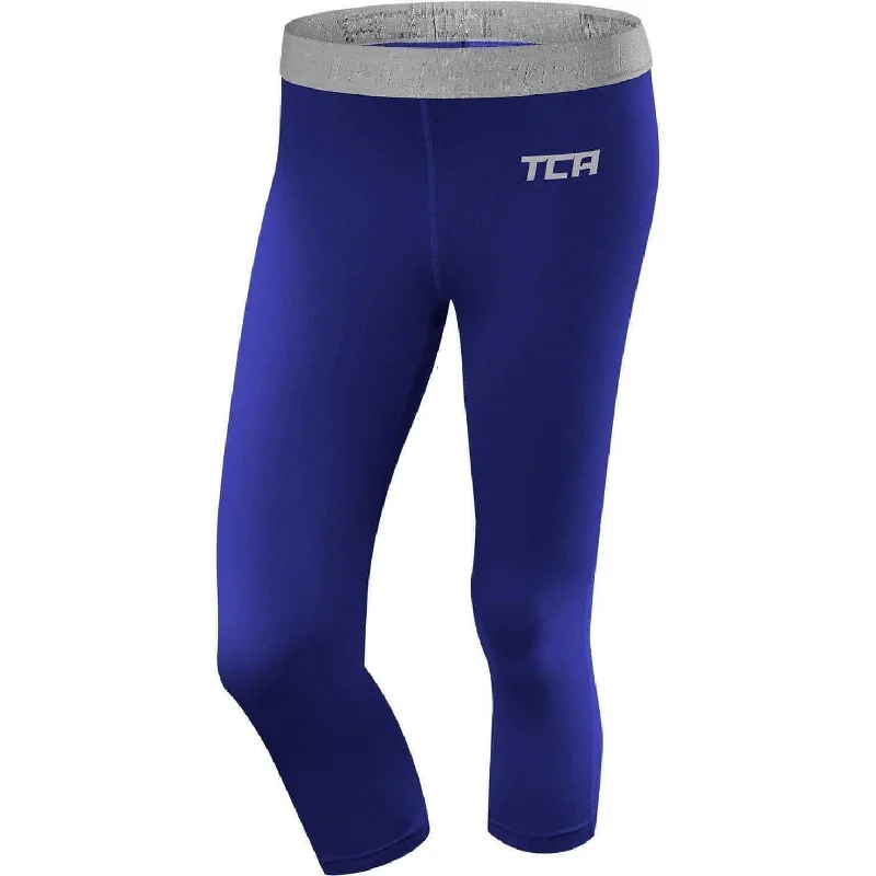 Instant Discount TCA Pro Performance Endurance Womens 3/4 Capri Running Tights - Blue