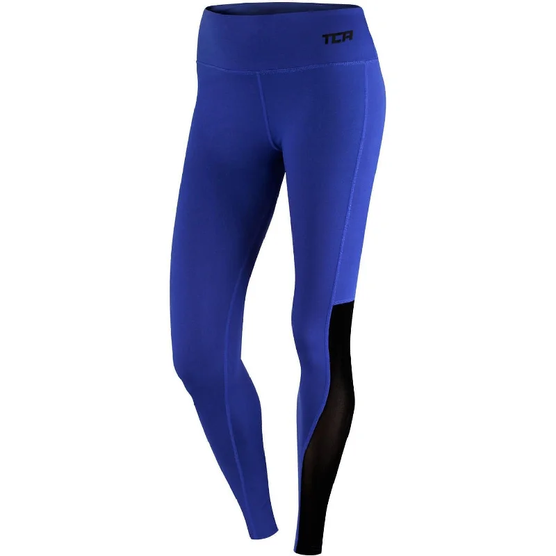 Early Access TCA Pro Performance MeshLuxe Womens Long Running Tights - Blue