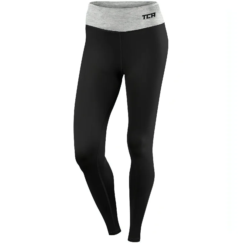 Crazy Deals TCA Pro Performance Supreme High Waist Womens Long Running Tights - Black