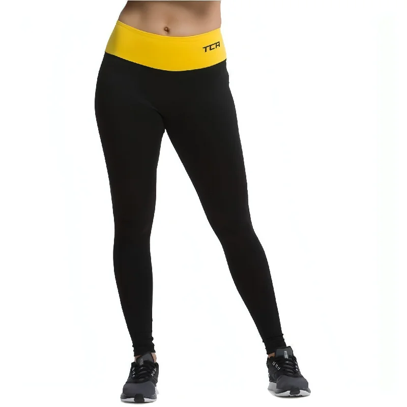 New Deals TCA Pro Performance Supreme High Waist Womens Long Running Tights - Black