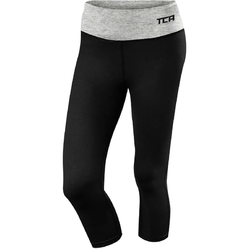 Major Savings TCA Pro Performance Supreme Womens 3/4 Capri Running Tights - Black