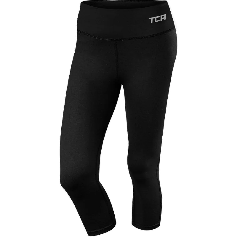 Final Clearance TCA Pro Performance Supreme Womens 3/4 Capri Running Tights - Black