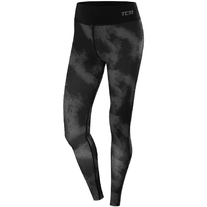 Extra Savings TCA Supreme Graphic Womens Long Running Tights - Black