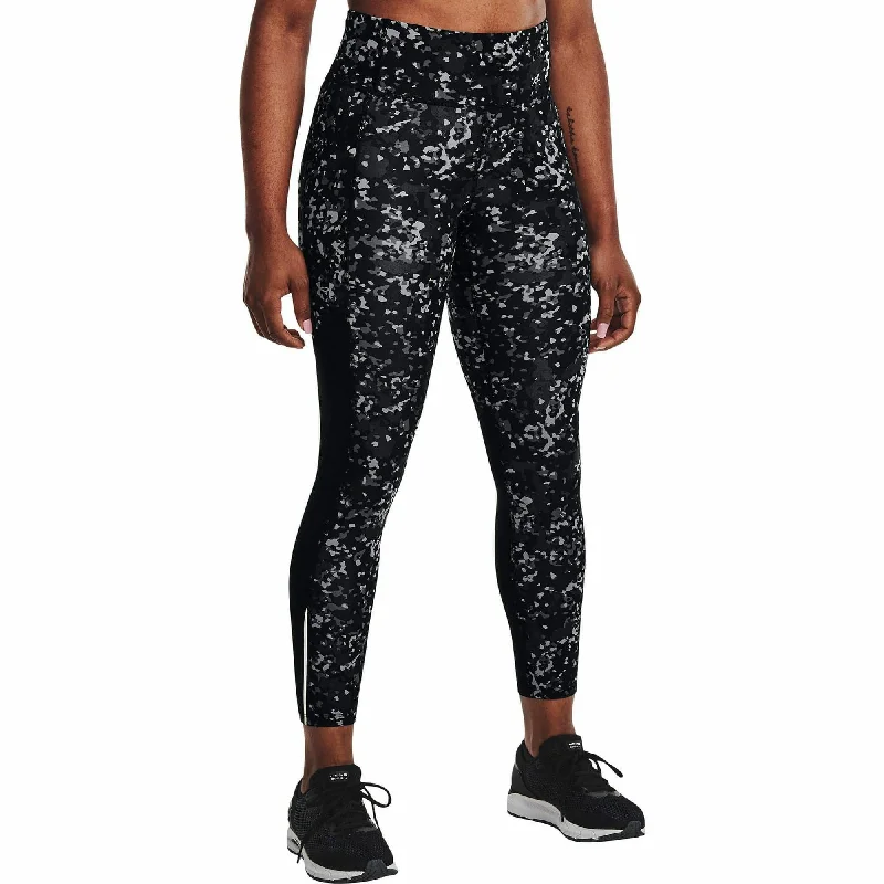 Great Deals Under Armour Fly Fast 3.0 Printed Womens 7/8 Running Tights - Black