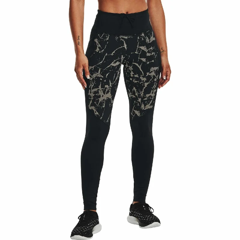 Fantastic Deals Under Armour OutRun The Cold Womens Long Running Tights - Black
