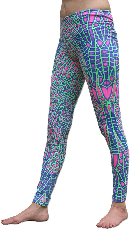 Seasonal Clearance Wide waistband Leggings : Acid Dragonfly