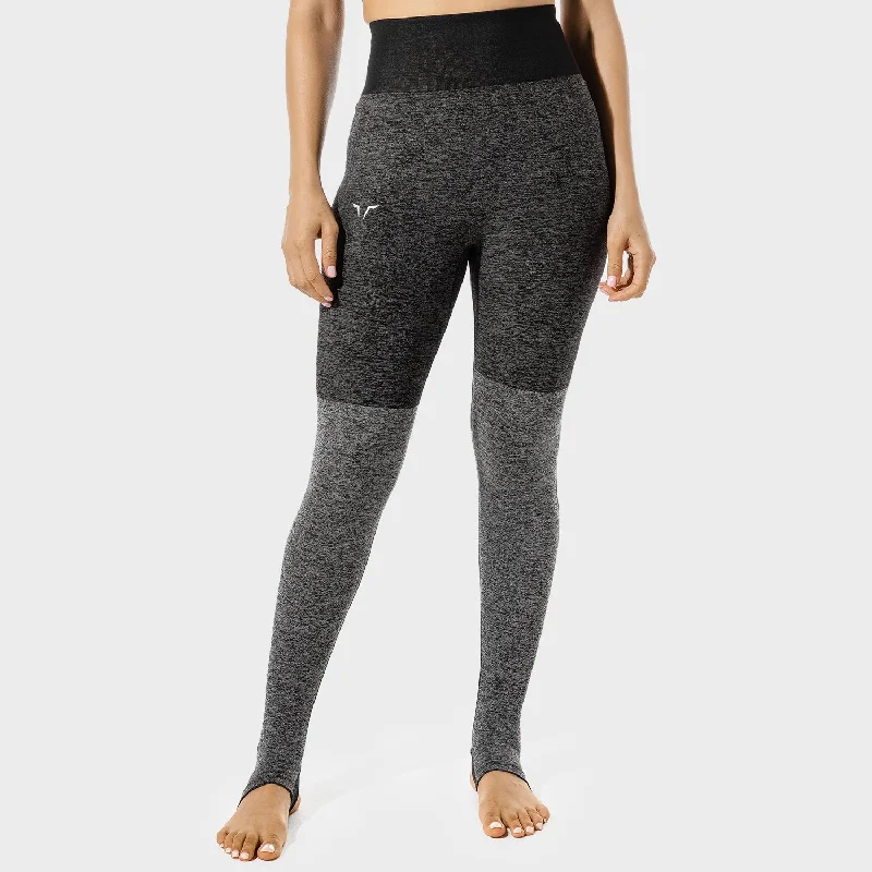 Markdown Madness Women's Fitness - Seamless Leggings - Black Marl