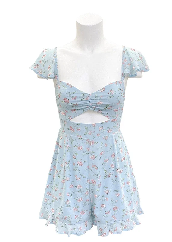 Reduced Prices cut out ruffle cami tie floral romper