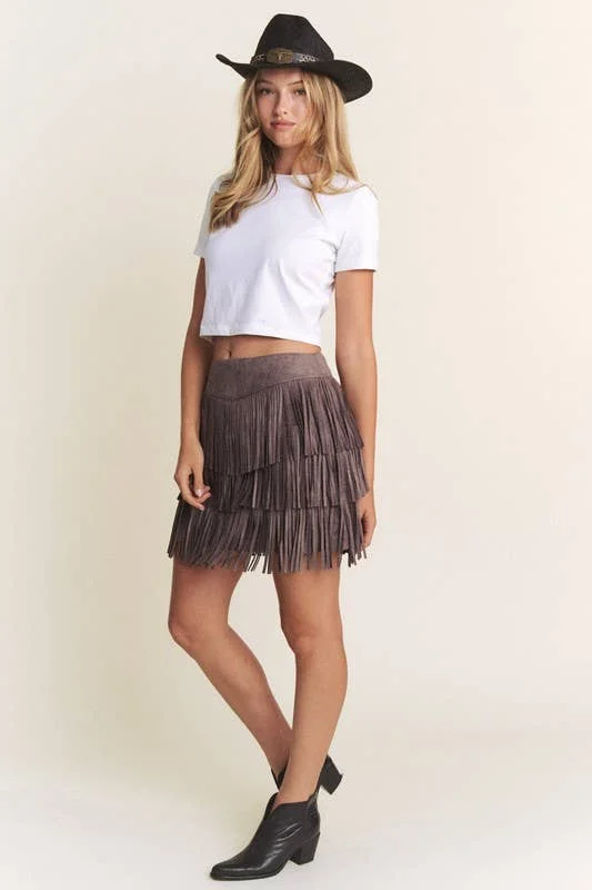 Discount Extravaganza Wild West Suede Skirt