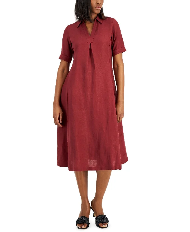 TIME-Limited Offer Alfani Cuffed Sleeve Midi Dress
