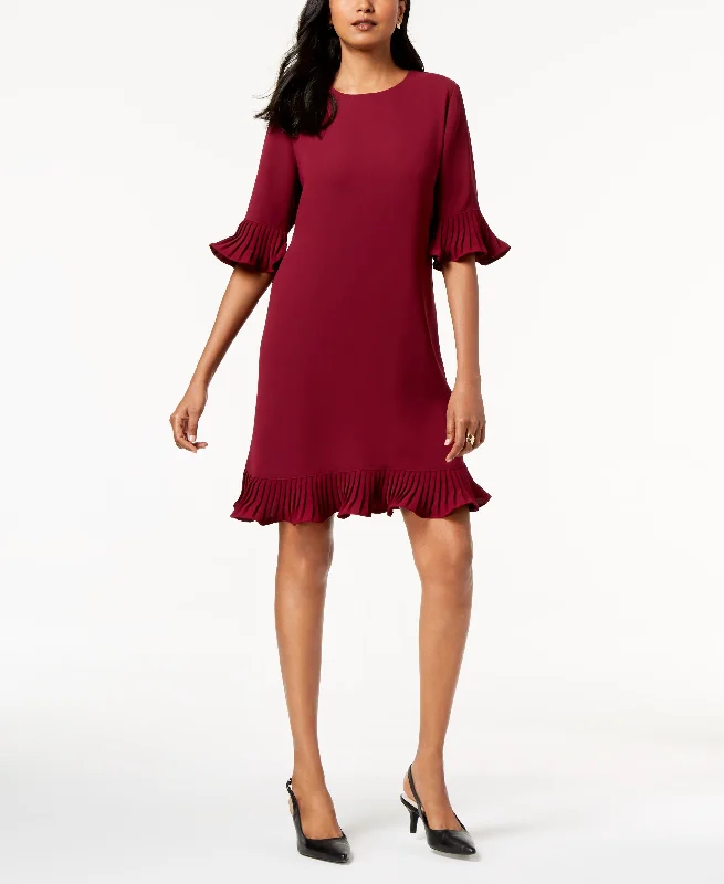 Final Clearance Alfani Pleated Flounce Dress