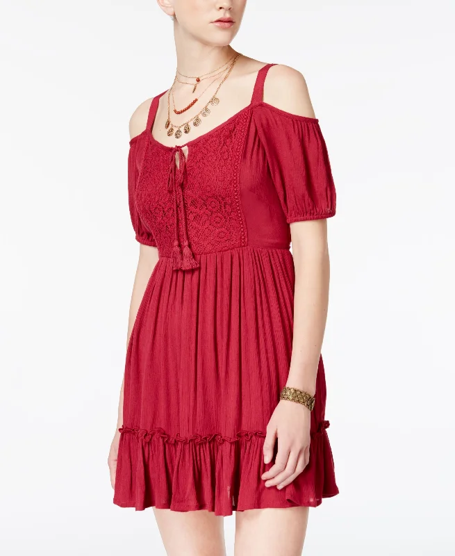 Price Break American Rag Juniors Cold Shoulder Peasant Dress