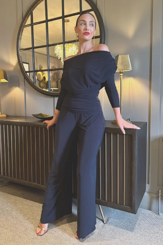 Year-End Sale ATOM LABEL Carbon Jersey Jumpsuit with Sleeve in Navy (Regular Length) Year-End Sale ATOM LABEL Carbon Jersey Jumpsuit with Sleeve in Navy (Regular Length)