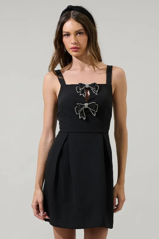 Reduced Prices Carey Bow Pleated Mini Dress