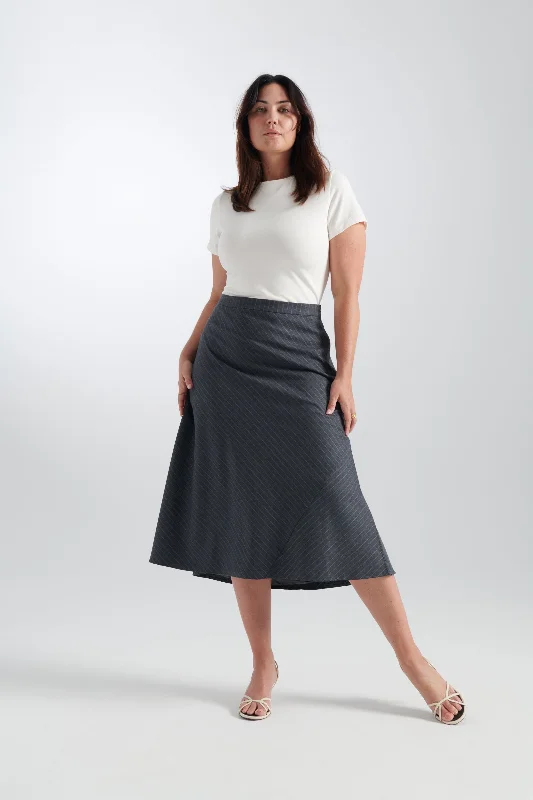 Unbeatable Prices Chase Pinstripe Bias Skirt