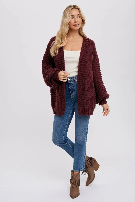 Special Promotion Chunky Cable Cardigan