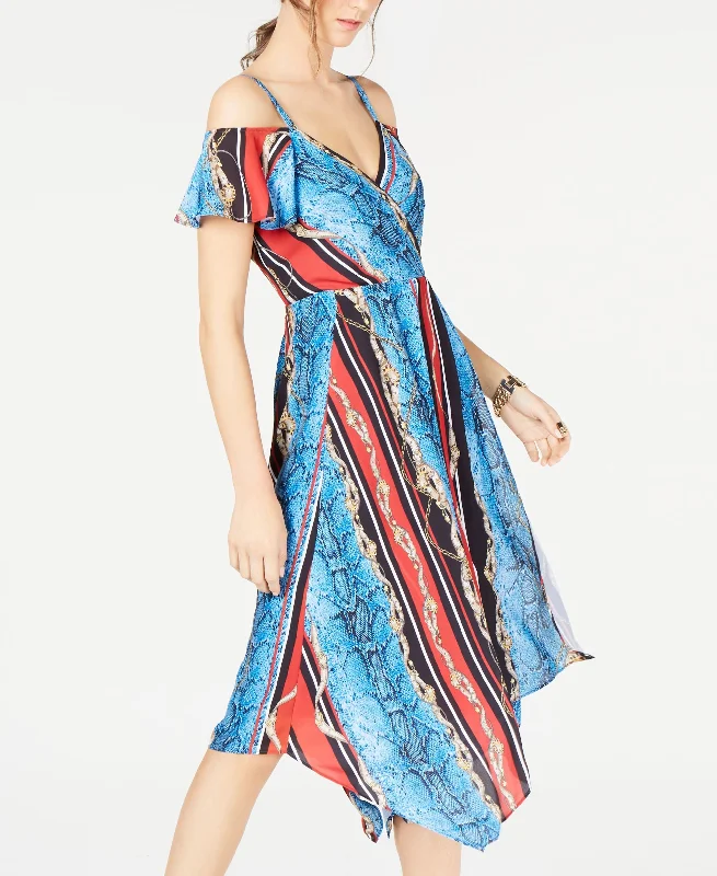 Savings Galore INC Cold-Shoulder Surplice Dress