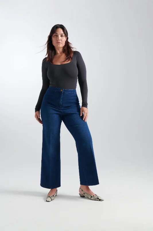 Act Now Dalita Denim Trouser—Medium Wash